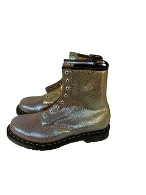 Dr. Martens 1460 Womens Boots EU 42 US 10 Rainbow Ray Suede Metallic Lace Up NWD